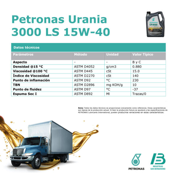 PETRONAS Urania 3000 LS 15W-40 - Image 3